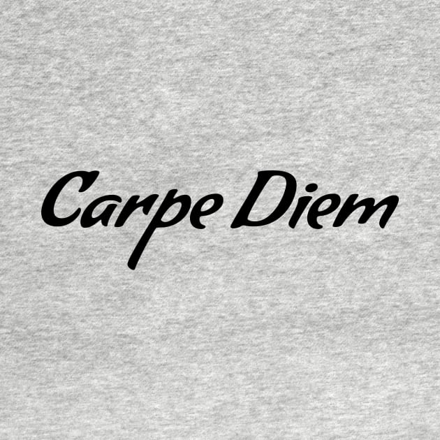 Carpe Diem / Hand Drawn Lettering / Black on White by Magicform